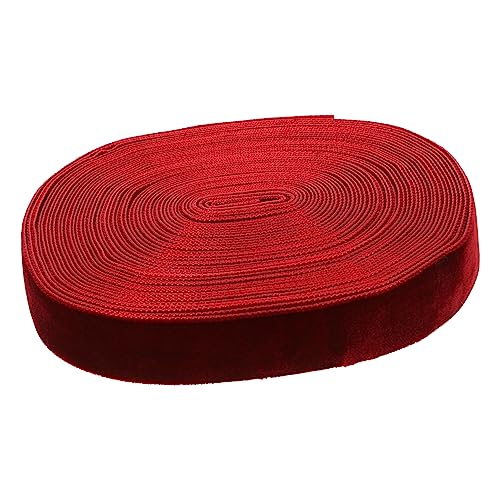 DEARMAMY 1 Rolle Samtband Dunkelrotes Geschenkband für Dekorationen Vielseitig Einsetzbar für Hochzeiten Babypartys Feiertage und Strapazierfähig und Farbecht von DEARMAMY