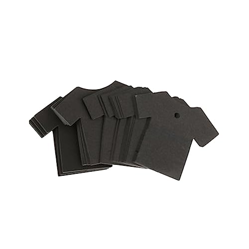 DEARMAMY 1 Satz Hängeetikett Aus Kraftpapier Hängeetikett Aus Papier Leeres Etikett Aus Kraftpapier Hängende Etiketten Weiße Papieranhänger Etiketten Aus Kraftpapier Black 100 Stück von DEARMAMY