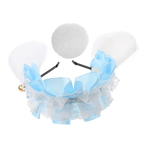 DEARMAMY 1 Satz Hasenohr Stirnband Halloween-hasen-kopfschmuck Kopfbedeckung Mit Hasenohren Kopfschmuck Aus Hasenohren Plüsch Hasenohren Kostüm Plüschstoff Sky-blue DEARMAMY 1 Satz Hasenohr Stirnband Halloween-hasen-kopfschmuck Kopfbedeckung Mit Hasenohren Kopfschmuck Aus Hasenohren Plüsch Hasenohren Kostüm Plüschstoff Sky-blue von DEARMAMY