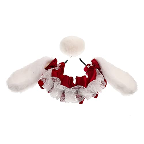 DEARMAMY 1 Satz Hasenohr Stirnband Kaninchen-Cosplay-Kostüm-Stütze pelziger Hasenschwanz Hasenohren Stirnband Erwachsene Cosplay-Zubehör Bunny Headwears Plüschstoff DEARMAMY 1 Satz Hasenohr Stirnband Kaninchen-Cosplay-Kostüm-Stütze pelziger Hasenschwanz Hasenohren Stirnband Erwachsene Cosplay-Zubehör Bunny Headwears Plüschstoff von DEARMAMY