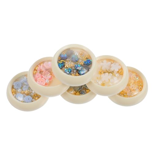 DEARMAMY 1 Satz Nagelkunst Charms Diy Zubehör Für Glamouröse Nageldekoration Mit Perlen Für Nail Art Designs Und Looks 6boxen DEARMAMY 1 Satz Nagelkunst Charms Diy Zubehör Für Glamouröse Nageldekoration Mit Perlen Für Nail Art Designs Und Looks 6boxen von DEARMAMY