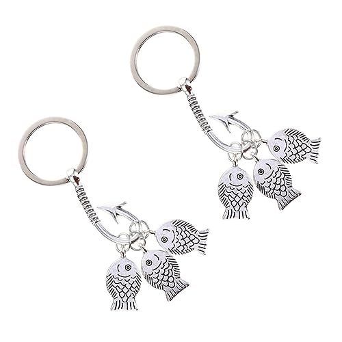 DEARMAMY 1 Satz Parteibevorzugung Evengers Event Geburtstagsgeschenk Kreatives Key Fob Vater Schlüsselanhängerschmuck Festliche -schlüsselanhänger Legierung Silver 2 Stücke von DEARMAMY