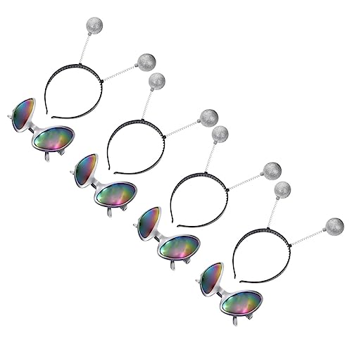 DEARMAMY 1 Satz Partybrille geformt thematisiert Rave UV lustig schnapsgläser Alien-Brille für Erwachsene außerirdischer Kopfschmuck wiederverwendbare Alien-Stirnbänder Partyzubehör Plastik von DEARMAMY