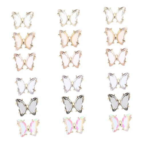 DEARMAMY 1 Satz Teiliges Schmetterlings Nail Art Zubehör Diy Nagel Dekorationsaccessoires Verschiedenen Farben Für Kreative Maniküren Für Nageldesigns 18 Stück DEARMAMY 1 Satz Teiliges Schmetterlings Nail Art Zubehör Diy Nagel Dekorationsaccessoires Verschiedenen Farben Für Kreative Maniküren Für Nageldesigns 18 Stück von DEARMAMY