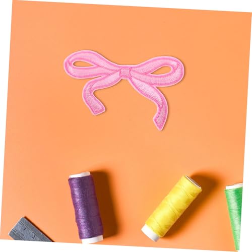 DEARMAMY 10 Stück Bestickte Bügelbilder Schleifen Patches zum Aufbügeln Süße Applikationen für Kleidung Rucksack Hut und DIY Nähprojekte Einfache Anwendung Modisches Design für Mädchen von DEARMAMY