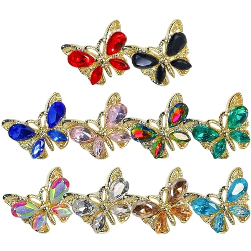 DEARMAMY 10 Stück Schmetterlings Nagel Charms Nagelkunst Dekoration für Maniküre Selbstklebende Nail Art Accessoires Bunten Farben für Kreative Nageldesigns und Diy Projekte DEARMAMY 10 Stück Schmetterlings Nagel Charms Nagelkunst Dekoration für Maniküre Selbstklebende Nail Art Accessoires Bunten Farben für Kreative Nageldesigns und Diy Projekte von DEARMAMY
