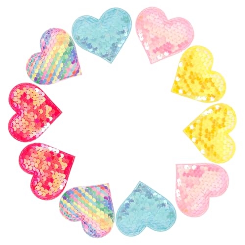 DEARMAMY 10 Stück Teiliges Pailletten Patches Dekorative Stoffverzierungen für Haarschmuck Kleidung und Diy Bastelprojekte Farben DEARMAMY 10 Stück Teiliges Pailletten Patches Dekorative Stoffverzierungen für Haarschmuck Kleidung und Diy Bastelprojekte Farben von DEARMAMY