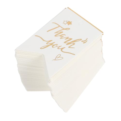 DEARMAMY 100 Stück Geschenkverpackungsanhänger hängend elegant Du geschenktaschen geburtstagsdekoration Vielen Dank, behandeln Sie Taschenanhänger Behandeln Sie Dankeschön-Tags Papier Weiß von DEARMAMY