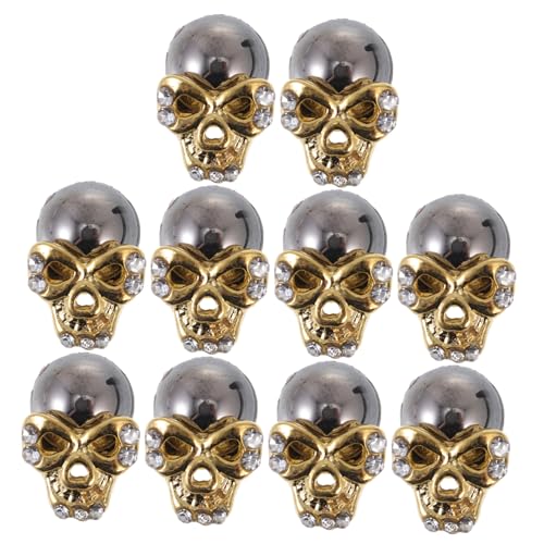 DEARMAMY 10Stücke DIY Nail Art Schädel Zubehör Kreative Nagelkunst Accessoires für Maniküre Salongebrauch Hochwertige Langlebige Schädel Deko für Beeindruckende Designs DEARMAMY 10Stücke DIY Nail Art Schädel Zubehör Kreative Nagelkunst Accessoires für Maniküre Salongebrauch Hochwertige Langlebige Schädel Deko für Beeindruckende Designs von DEARMAMY