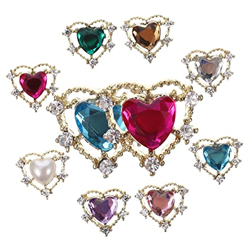 DEARMAMY 10Stücke Glänzende Strasssteine Für Nagelkunst Farbige DIY Charms Dekorative Maniküre Zubehör Für Nageldesigns Zufällige Farbauswahl DEARMAMY 10Stücke Glänzende Strasssteine Für Nagelkunst Farbige DIY Charms Dekorative Maniküre Zubehör Für Nageldesigns Zufällige Farbauswahl von DEARMAMY