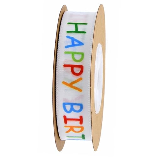 DEARMAMY 1Rolle Satinband Dekorationsband für Geburtstagsfeiern Farbenfrohes Geschenkband für Partyverpackungen und Bastelprojekte Langlebig und Vielseitig von DEARMAMY