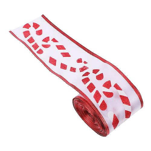 DEARMAMY 1Rolle Weihnachtliches Geschenkband Dekoratives Farbband Für Hochzeiten Und Feiertage Zur Verschönerung Von Weihnachtsgeschenken Und Festlichkeiten von DEARMAMY