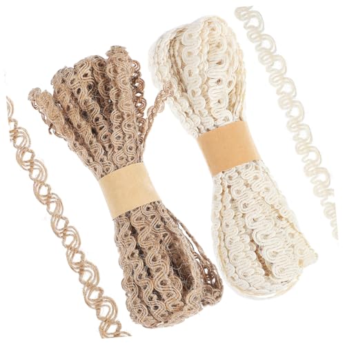 DEARMAMY 2 Rollen Jute Bastband für Blumensträuße Naturfarbenes Geschenkband pro Basteln Dekorieren und Präsentieren von Geschenken von DEARMAMY