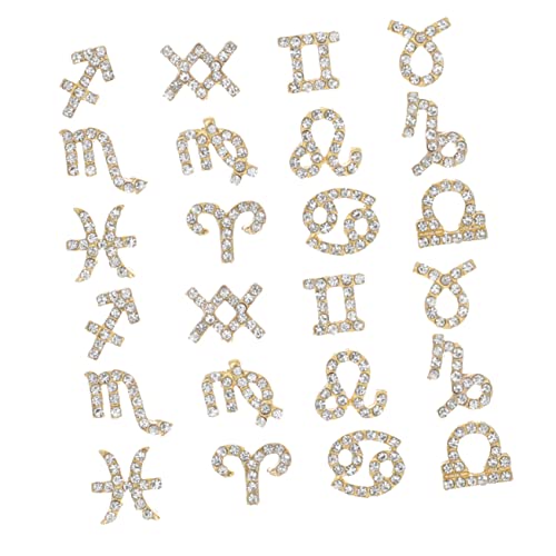 DEARMAMY 2 Sätze Charms Für Nageldesigns Diy Dekorationen Für Natürliche Und Künstliche Nägel Goldene Legierung Mit Design 24 Stück * 2 von DEARMAMY