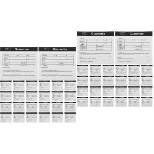 DEARMAMY 2 Sätze Garantiekarte Gerätewartungskarte Englische After- -karten Wartungskarte Für Geräte Gerätereparaturkarten Für Geräte Papier 200 Stück * 2 DEARMAMY 2 Sätze Garantiekarte Gerätewartungskarte Englische After- -karten Wartungskarte Für Geräte Gerätereparaturkarten Für Geräte Papier 200 Stück * 2 von DEARMAMY