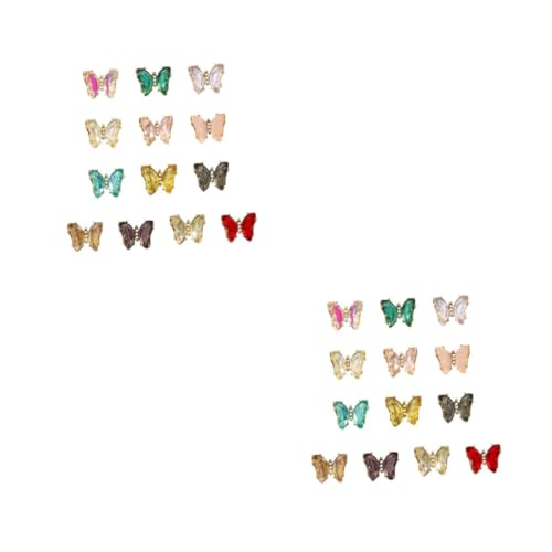 DEARMAMY 2 Sätze Schmetterlings Nagelstuds Teiliges Für Nail Art Dekoration Selbstklebende Diy Maniküre Accessoires Glitzernde Designs Für Festliche Anlässe 13 Stück * 2 DEARMAMY 2 Sätze Schmetterlings Nagelstuds Teiliges Für Nail Art Dekoration Selbstklebende Diy Maniküre Accessoires Glitzernde Designs Für Festliche Anlässe 13 Stück * 2 von DEARMAMY
