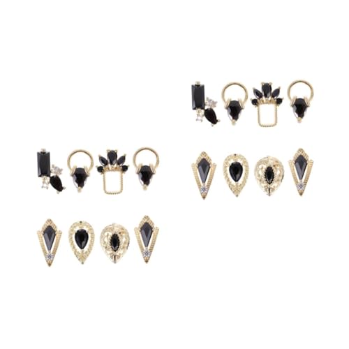 DEARMAMY 2 Sätze Teiliges Schwarze Dekorationen Für Nagelkunst Leichte Nail Art Zubehör Für Diy Maniküre Zufälliger Stil Für Persönliche Und Salon Anwendungen 8 Stücke * 2 DEARMAMY 2 Sätze Teiliges Schwarze Dekorationen Für Nagelkunst Leichte Nail Art Zubehör Für Diy Maniküre Zufälliger Stil Für Persönliche Und Salon Anwendungen 8 Stücke * 2 von DEARMAMY