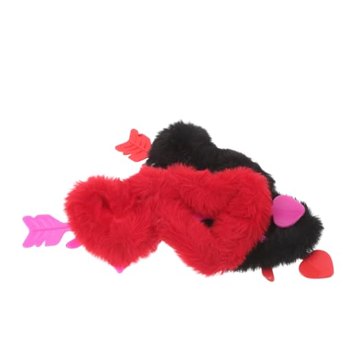 DEARMAMY 2 Stück Herzförmige Sonnenbrillen Fuzzy Rahmen Leicht Tragbar Partybrille Für Junggesellinnenabschied Valentinstag Hochzeit Halloween Accessoire Chic Cat Eye Design von DEARMAMY