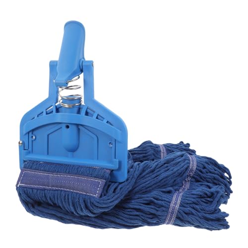 DEARMAMY 2 Stück Mop -kopfzubehör Ersatz Für Den Moppkopf Aus Zedernholz Besenkopf Schieben Mops Für Die Bodenreinigung Besenköpfe Scheuerbürste Für Boote Moppschrubber Baumwollgarn Blue von DEARMAMY