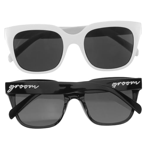 DEARMAMY 2 Stück Teiliges Braut und Bräutigam Sonnenbrillen Robuste Leichte Hochzeit Brillen für Brautpaare Vielseitig als Foto Requisiten und Partyzubehör Stilvolles Design für Hochzeits DEARMAMY 2 Stück Teiliges Braut und Bräutigam Sonnenbrillen Robuste Leichte Hochzeit Brillen für Brautpaare Vielseitig als Foto Requisiten und Partyzubehör Stilvolles Design für Hochzeits von DEARMAMY