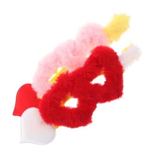 DEARMAMY 2 Stück Teiliges Plüsch Herzbrillen Leichte und Bequeme Party Sonnenbrillen für Frauen und Mädchen für Hochzeiten Valentinstag Karneval Junggesellinnenabschiede und von DEARMAMY