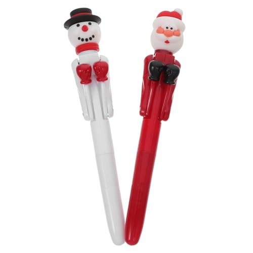 DEARMAMY 2 Stück Weihnachtskugelschreiber Seltsame Stifte Einzigartige Stifte Boxspielzeug Lustige Stifte Neuheitsstift Bowling Kugelschreiber Süßes Teenager Pompom von DEARMAMY
