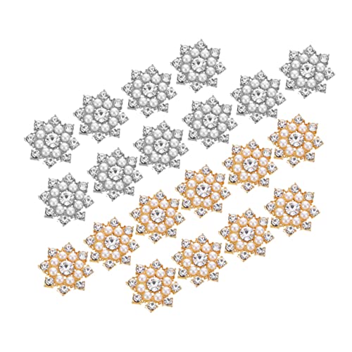 DEARMAMY 20 Stück Teiliges Diy Patches für Handy Dekoration Rhinestone und Imitationsperlen Schneeflocken Design für Kreative Bastelprojekte und Handyanpassungen von DEARMAMY