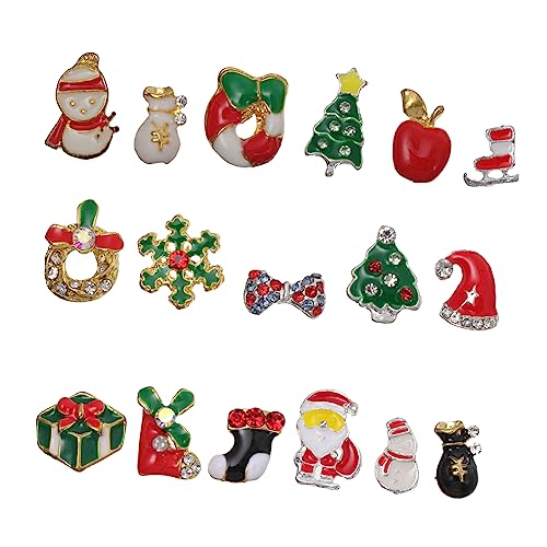 DEARMAMY 20 Stück Teiliges Weihnachts Nail Art Schmuck aus Legierung Funkelnde Strass Nail Charms mit Schneeflocken und Glöckchen Vielseitige Nagelsticker für Kreative Maniküre bei Festen DEARMAMY 20 Stück Teiliges Weihnachts Nail Art Schmuck aus Legierung Funkelnde Strass Nail Charms mit Schneeflocken und Glöckchen Vielseitige Nagelsticker für Kreative Maniküre bei Festen von DEARMAMY