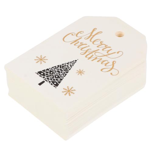 DEARMAMY 200 Stck. Teiliges Weihnachtsbaum Bookmark mit DIY Weihnachtskarten Goldgeprägte Weihnachtsanhänger Kreative Geschenkanhänger für Weihnachten Langlebig und Vielseitig für von DEARMAMY