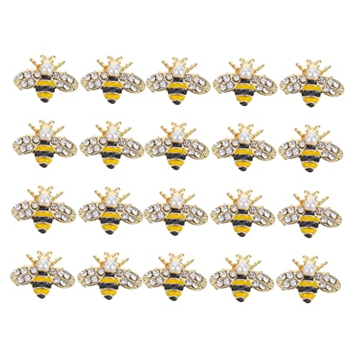 DEARMAMY 20Stücke Bienenform Nageldekor Legierungsnagelcharme für DIY Nagelkunst Glänzende Nagelanhänger für Maniküre und Nageldesign Zuhause DEARMAMY 20Stücke Bienenform Nageldekor Legierungsnagelcharme für DIY Nagelkunst Glänzende Nagelanhänger für Maniküre und Nageldesign Zuhause von DEARMAMY