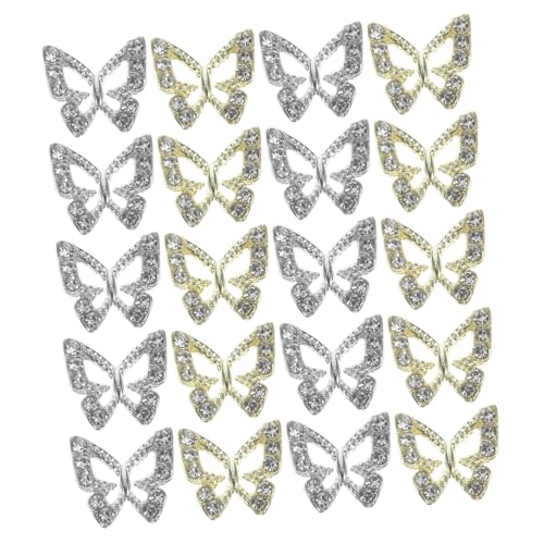 DEARMAMY 20Stücke Charms Mit Schmetterling Nageldekorationen Für Nail Art Maniküre Und Besondere Anlässe Wie Hochzeiten Und Geburtstagsfeiern von DEARMAMY