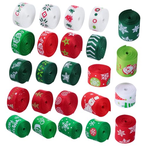 DEARMAMY 24 Rollen Weihnachtsschleifen Geschenkband Breit Festlich Bedruckt für DIY Geschenke Partydeko Geburtstag Hochzeit Kinderfreundlich Langlebig Bunte Weihnachtsmuster DEARMAMY 24 Rollen Weihnachtsschleifen Geschenkband Breit Festlich Bedruckt für DIY Geschenke Partydeko Geburtstag Hochzeit Kinderfreundlich Langlebig Bunte Weihnachtsmuster von DEARMAMY