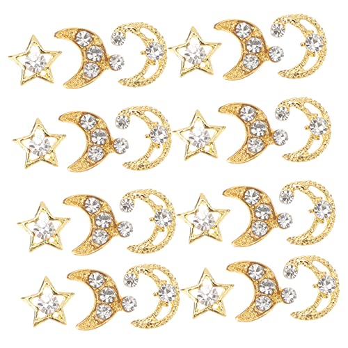 DEARMAMY 3 Sätze Nail Charms Dekorative Nagelaccessoires Für Diy Nail Art Mond Und Sterne Ornamente Für Nageldesigns Einfach Anzuwenden Und Leichtgewichtige Dekoration 30 Stück * 3 DEARMAMY 3 Sätze Nail Charms Dekorative Nagelaccessoires Für Diy Nail Art Mond Und Sterne Ornamente Für Nageldesigns Einfach Anzuwenden Und Leichtgewichtige Dekoration 30 Stück * 3 von DEARMAMY
