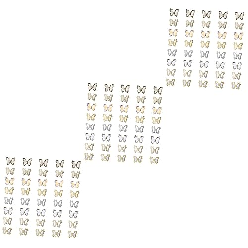 DEARMAMY 3 Sätze Teiliges Set Schmetterlings Nagelschmuck Für Kreative Nail Art Dekoration Für Natürliche Und Künstliche Nägel Für Partys Und Persönliche Maniküre 40 Stück * 3 von DEARMAMY
