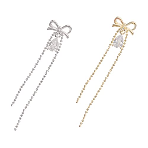 DEARMAMY 3 Sätze Vintage Schleifen Charms Diy Nagelkunst Zubehör Für Maniküre Designs Für Nagelliebhaber 2 Stück * 3 von DEARMAMY