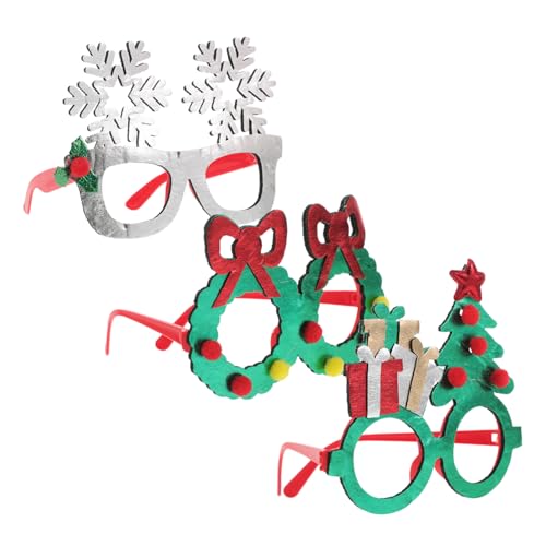 DEARMAMY 3 Stück Gläser Für Die Weihnachtsfeier Geschenkartikel Für Weihnachtsfeiern Kostüm Brille Brillengestelle Silvesterbrille Urlaubsbrillen Weihnachtsfeier -vorräte Bräunungstuch DEARMAMY 3 Stück Gläser Für Die Weihnachtsfeier Geschenkartikel Für Weihnachtsfeiern Kostüm Brille Brillengestelle Silvesterbrille Urlaubsbrillen Weihnachtsfeier -vorräte Bräunungstuch von DEARMAMY