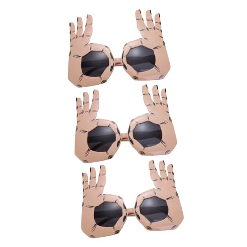 DEARMAMY 3 Stück Lustige Partybrille Ok Handzeichen Beige Kostüm Sonnenbrille Foto Requisiten Karneval Halloween DEARMAMY 3 Stück Lustige Partybrille Ok Handzeichen Beige Kostüm Sonnenbrille Foto Requisiten Karneval Halloween von DEARMAMY