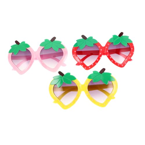 DEARMAMY 3 Stück Teiliges Sonnenbrillen Erdbeerform Leichte Tropische Sonnenbrille mit Robustem Rahmen Bequemes Design für Mädchen für Luau Strandparty Karneval und Geburtstagsfeiern DEARMAMY 3 Stück Teiliges Sonnenbrillen Erdbeerform Leichte Tropische Sonnenbrille mit Robustem Rahmen Bequemes Design für Mädchen für Luau Strandparty Karneval und Geburtstagsfeiern von DEARMAMY