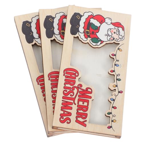 DEARMAMY 3 Stück Weihnachts Geldhalter aus Holz Kompakter Vielseitiger Geldkarten Organizer für Bargeld Visitenkarten und Fotos als Geschenkidee und Partyzubehör zu Weihnachten DEARMAMY 3 Stück Weihnachts Geldhalter aus Holz Kompakter Vielseitiger Geldkarten Organizer für Bargeld Visitenkarten und Fotos als Geschenkidee und Partyzubehör zu Weihnachten von DEARMAMY