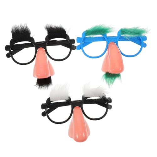 DEARMAMY Halloween Lustiger Falscher Bart Kostüm Brille Nase Erwachsene Verkleidung Zubehör Neuheit Party Brille 3er Set DEARMAMY Halloween Lustiger Falscher Bart Kostüm Brille Nase Erwachsene Verkleidung Zubehör Neuheit Party Brille 3er Set von DEARMAMY