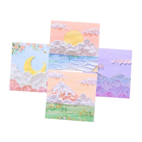 DEARMAMY 4 Dekorative Notizblöcke Vintage Landschaft Öl Ästhetische Malerei Schule Memo Pastell Bunt Scrapbook Sticker Stickerbuch Natur Sticker Papier DEARMAMY 4 Dekorative Notizblöcke Vintage Landschaft Öl Ästhetische Malerei Schule Memo Pastell Bunt Scrapbook Sticker Stickerbuch Natur Sticker Papier von DEARMAMY