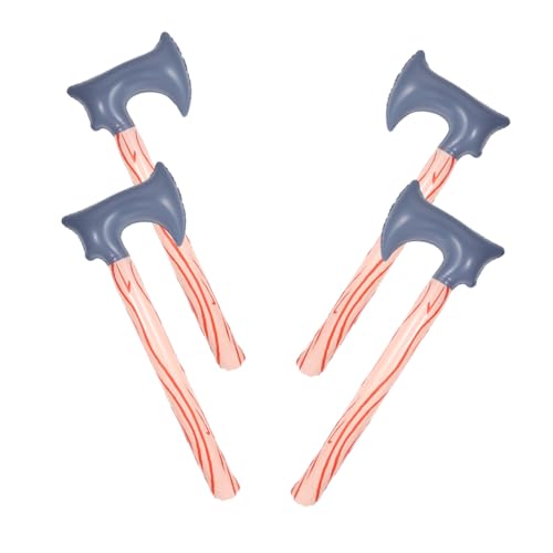 DEARMAMY 4 Stück Aufblasbare Axt PVC Partyrequisite Realistische Dekoration für Rollenspiele Cosplay Geburtstagsfeiern Indoor Outdoor Veranstaltungen von DEARMAMY