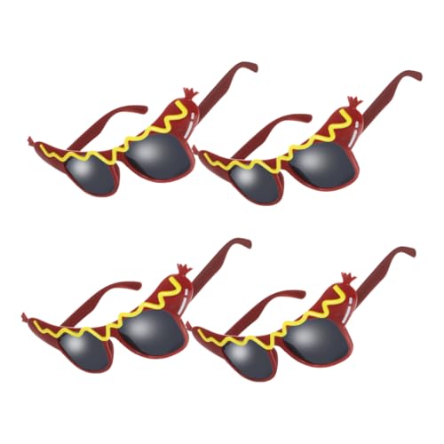 DEARMAMY 4 Stück Lustige Hot Dog Brillen Teiliges Party Sonnenbrille für Erwachsene und Originelle Fotorequisite für Halloween Geburtstage Maskerade und Festliche Kostümdekoration DEARMAMY 4 Stück Lustige Hot Dog Brillen Teiliges Party Sonnenbrille für Erwachsene und Originelle Fotorequisite für Halloween Geburtstage Maskerade und Festliche Kostümdekoration von DEARMAMY
