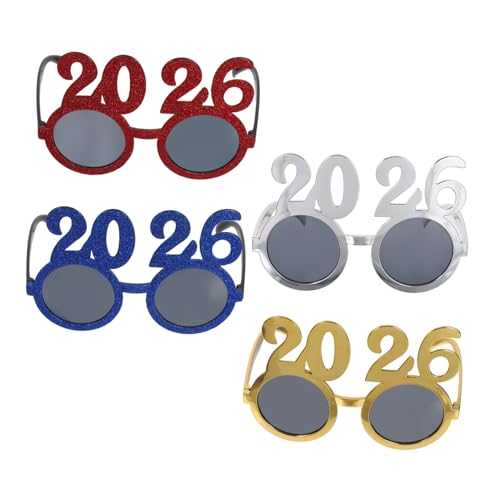 DEARMAMY 4 Stück Teiliges Partybrillen Bunte Festliche Silvester Brillen für Neujahrsfeier Fotorequisiten Geburtstag Bühnenauftritte Zahlenbrillen für Feiertagsdekoration DEARMAMY 4 Stück Teiliges Partybrillen Bunte Festliche Silvester Brillen für Neujahrsfeier Fotorequisiten Geburtstag Bühnenauftritte Zahlenbrillen für Feiertagsdekoration von DEARMAMY