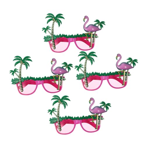 DEARMAMY 4 Stück Tropische Flamingo Sonnenbrillen aus Leichtem mit Kokosnussbaum Witzige Hawaii Brillen für Strandpartys Luau Tanzveranstaltungen und Karibische Kostüm Accessoires DEARMAMY 4 Stück Tropische Flamingo Sonnenbrillen aus Leichtem mit Kokosnussbaum Witzige Hawaii Brillen für Strandpartys Luau Tanzveranstaltungen und Karibische Kostüm Accessoires von DEARMAMY