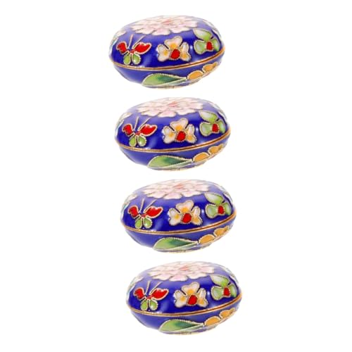 DEARMAMY 4 Stück Vintage Schmuckbox mit Deckel Kleine Aufbewahrungsbox für Ohrringe Ringe Anhänger Stabile Verarbeitung Chinesischer Cloisonné Stil Geschenkbox für Schmuck und Andenken DEARMAMY 4 Stück Vintage Schmuckbox mit Deckel Kleine Aufbewahrungsbox für Ohrringe Ringe Anhänger Stabile Verarbeitung Chinesischer Cloisonné Stil Geschenkbox für Schmuck und Andenken von DEARMAMY