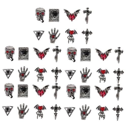DEARMAMY 40 Stück Nagelanhänger für Frauennägel Halloween-Nägel-Anhänger Ghost Nail kleiner Nagelschmuck Schmuck aus Metallnagelkunst Vintage Nagelanhänger DIY -Zubehör Legierung DEARMAMY 40 Stück Nagelanhänger für Frauennägel Halloween-Nägel-Anhänger Ghost Nail kleiner Nagelschmuck Schmuck aus Metallnagelkunst Vintage Nagelanhänger DIY -Zubehör Legierung von DEARMAMY