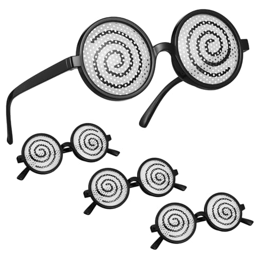 DEARMAMY 4Stücke Partybrillen Clownbrille Kreative Accessoires für Feiern Kostümpartys Fotorequisiten Langlebig für Erwachsene von DEARMAMY