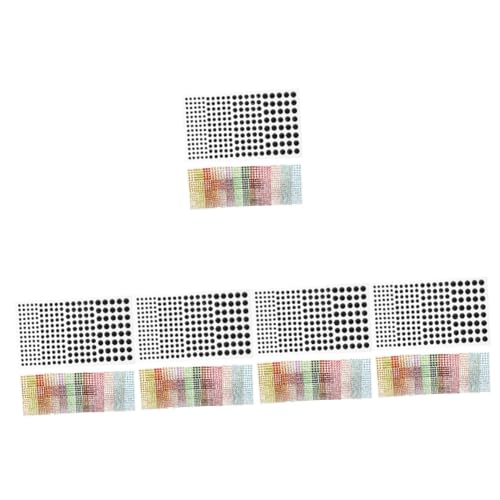 DEARMAMY 5 Sätze Diamant Aufkleber Für Das Gesicht Diamanten Zum Aufkleben UV Gesichtssteine Aufkleber Strass Anhänger Selbstklebende DIY Make Up Edelsteine ​​Für 12 Blätter * 5 von DEARMAMY