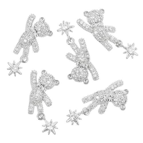 DEARMAMY 5 Stück Nagelkunst Sticker mit Bärenform und Schleife Glänzende Nail Art Dekorationen Niedliche Maniküre Zubehör für Nagelgestaltung DEARMAMY 5 Stück Nagelkunst Sticker mit Bärenform und Schleife Glänzende Nail Art Dekorationen Niedliche Maniküre Zubehör für Nagelgestaltung von DEARMAMY